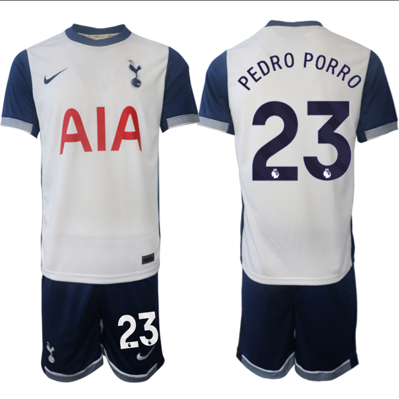 Men 2024-2025 Club Tottenham home White #23 Soccer Jersey